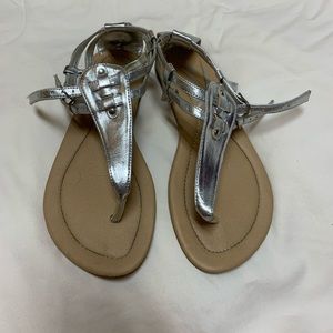 Silver sandals